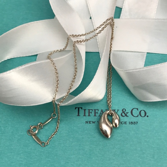 Tiffany Elsa Peretti double teardrop necklace - Picture 1 of 13